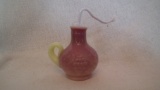 Pink & yellow oil lamp