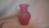 Cranberry opalescent pitcher