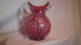 Cranberry opalescent pitcher