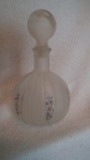 Satin glass decanter with stopper