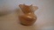 Spittoon, pink & yellow, wavy top, signed Terry Crider 1979, 4.25”H x 4.75”W