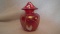 Vase, red carnival,