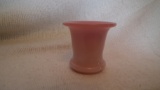 Toothpick holder, pink, signed Terry Crider 1985, 2 1/8”H x 2.25”W