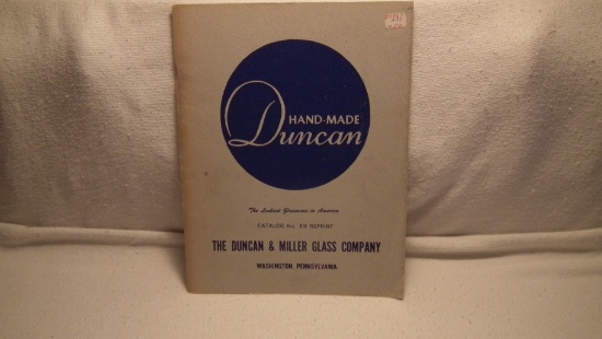 Handmade Duncan The Loveliest Glassware in America Catalog No. 89 Reprint