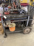 Ridgid 300 power threader, oil bucket, foot control on portable cart