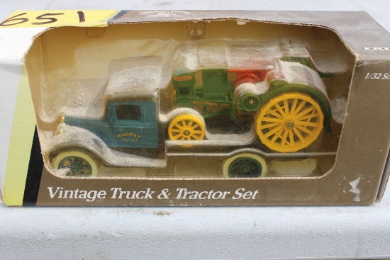 Vintage truck w/ Waterloo Tractor "Murphy Implement"