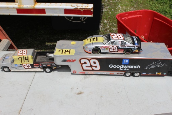 3pc. #29 Mr. Goodwrench pickup, trailer & car