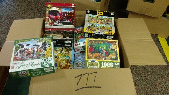 Box of misc. puzzles