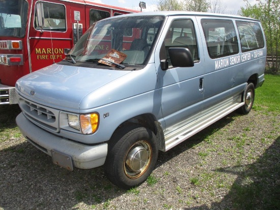 ‘98 Ford E-350 window van, V-8, 170,567 miles, 1FBNE31L9WHC10399 (AS IS)