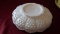 Fenton, white hobnail ashtray/candle holder, marked Fentn, 2” x 8”