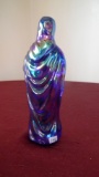 Fenton, black/purple carnival Jesus, marked Fenton, 6 ½” x 2 1/2”