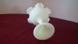 Fenton,candy dish on pedastal, marked Fenton, 6 1/2” x 6”