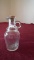 Imperial, clear cruet with cork stopper, marked 2 Imperial symbol 5, 4 1/2”