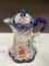 Nippon, teapot/pitcher, oriental ladies on outside, blue & gold, house/temp
