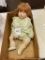 Middleton (?), girl doll in pale green outfit, porcelain, unmarked, no box,