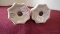 Nippon, salt & pepper shakers, pink dogwood blossoms, gold beads, marked ha