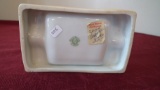 Nippon, ash tray, flower & stripes, marked hand painted Nippon, 3 1/4” x 4