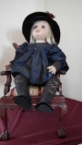 Turner Dolls, Lexie, vinyl girl doll wearing blue outfit with black legging
