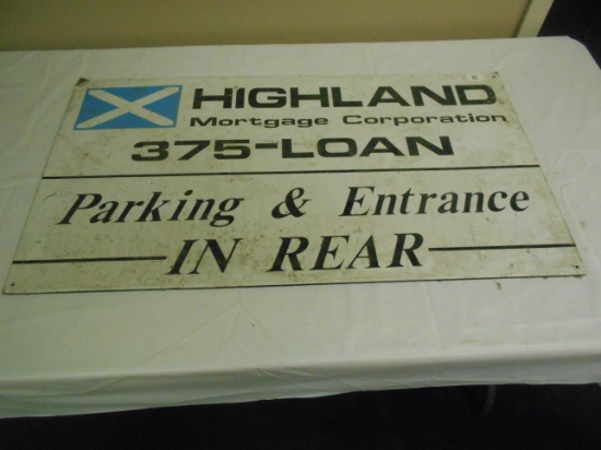 Highland mortgage corp Parking sign