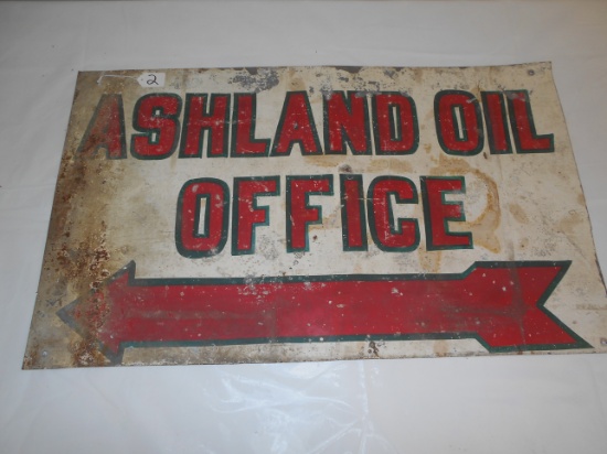Ashland oil office Tin sign