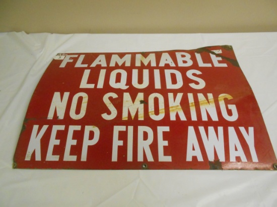 Flammable liquids metal sign