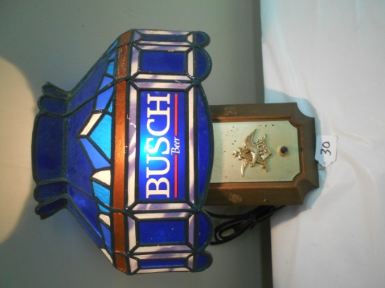 Busch beer wall light (works) some damage on backside top