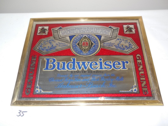 Budweiser sign 12”x9-1/8”