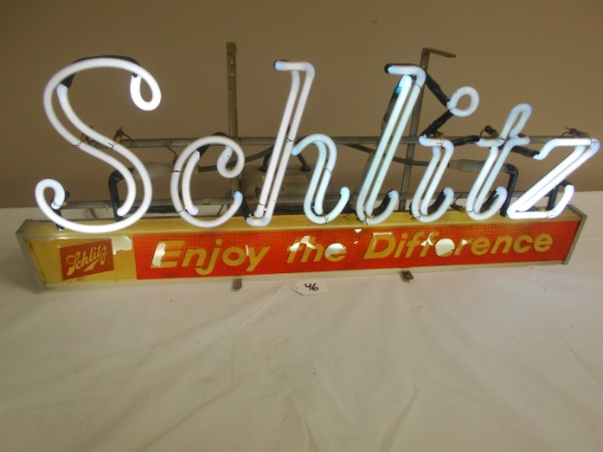 Schlitz Neon Sign 28.5”x10.75” tall