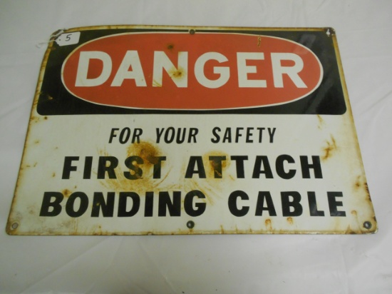 Danger first attach bonding cable
