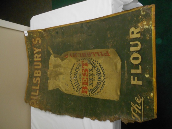 Pillsbury flour tin sign (as is) 39” long