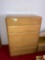 Heywood Wakefield (not marked) Stardust 5 drawer chest of drawers
