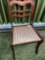 4 Bentwood padded table chairs marked Brickwede, Marietta, Oh