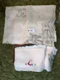 Embroidered table cloths Needle-point