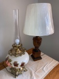 Wood table lamp & GWTW table lamp