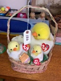 Welcome Spring Beanie Baby chick basket
