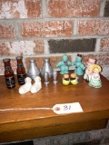 7 Sets of Salt and pepper shakers including Carlings Beer