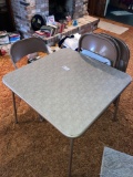 Sampson padded metal chairs and card table set