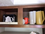 Contents of 4 Kitchen top cupboards above stove