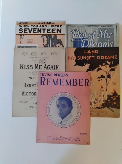 Sheet Music for the piano. Set of 5