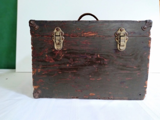 Old wooden box. Size 10"t x 14.5 w x 11" d. Unknown use before.