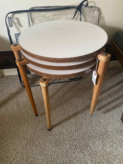 3 round stack tables MCM