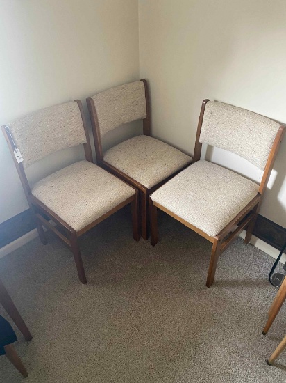 3 MCM Upholstered chairs.