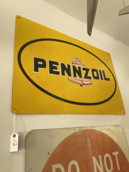 Pennzoil 36” x 24” metal sign