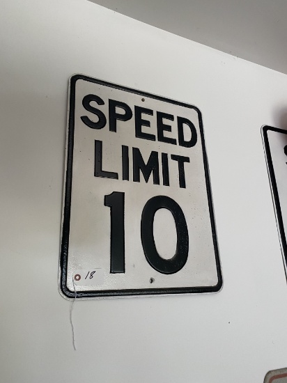 Speed Limit  10 MPH sign