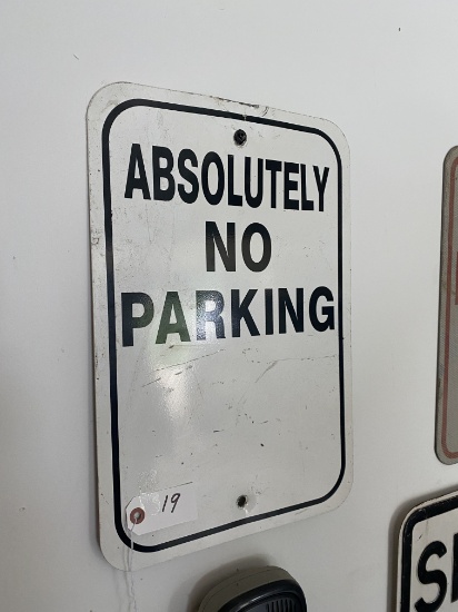 Absolutely No Parking sign