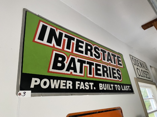 Interstate Batteries metal sign