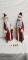 set of two hand painted Santas