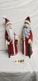 set of two hand painted Santas