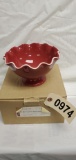 Longaberger Valentine Ruffled bowl