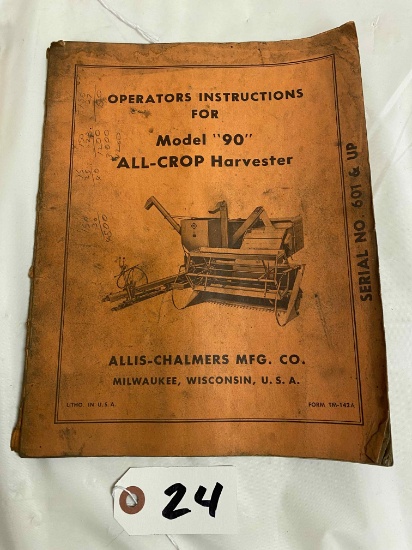 AC model 90 all crop harvester manual